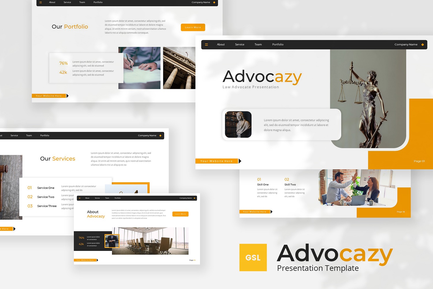 Advocazy — Law Advocate Google Slides Template