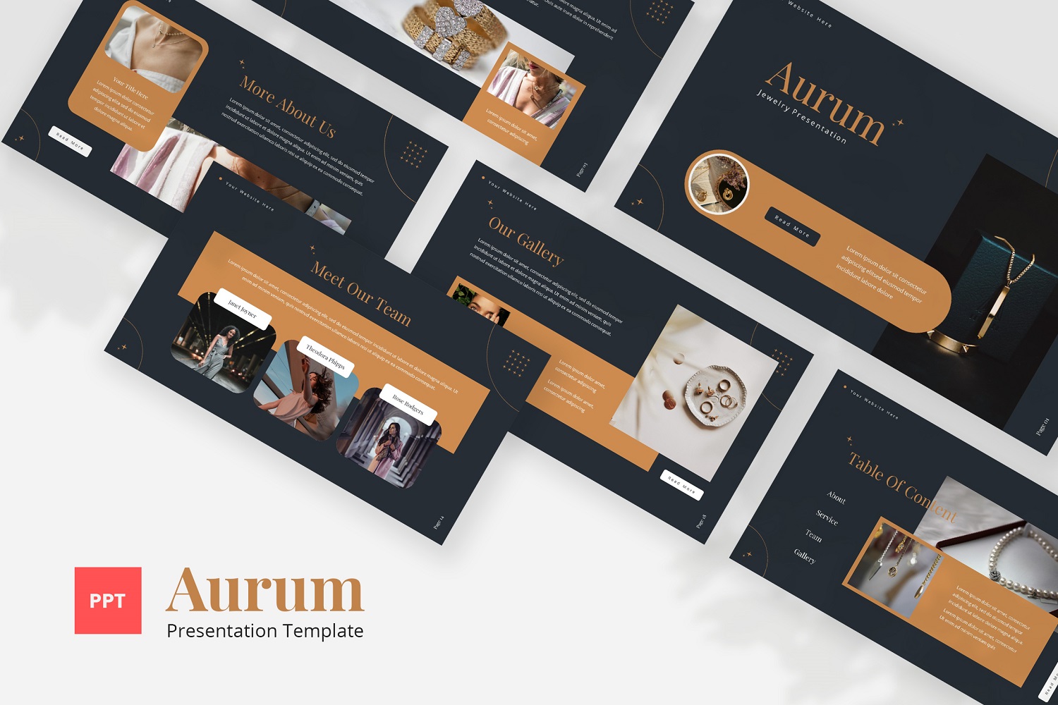 Aurum — Jewelry Band Powerpoint Template