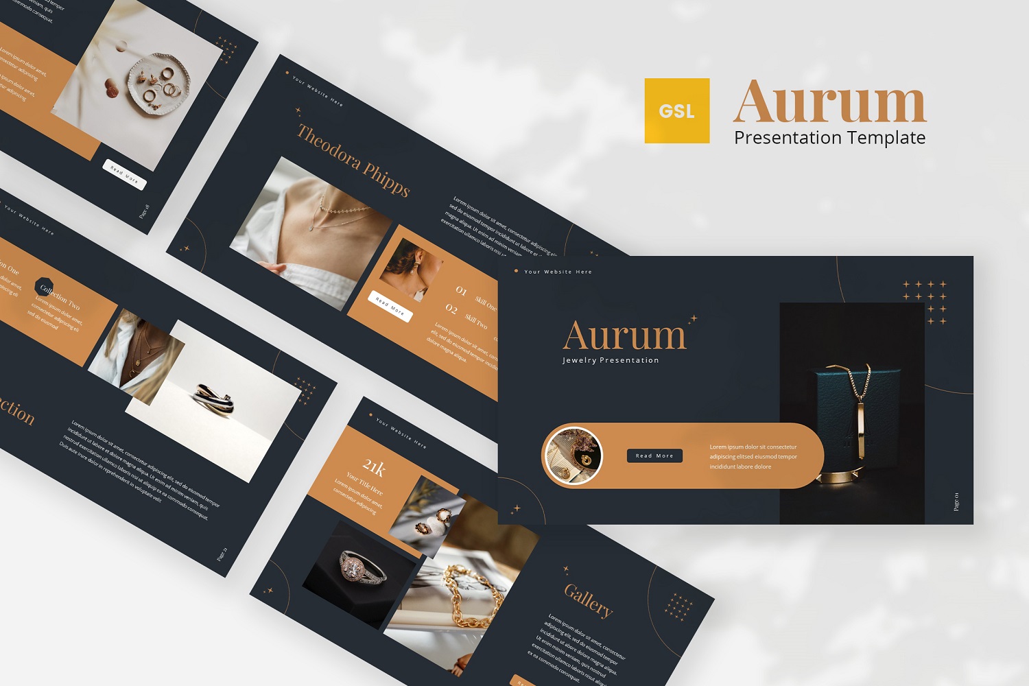 Aurum — Jewelry Band Google Slides Template