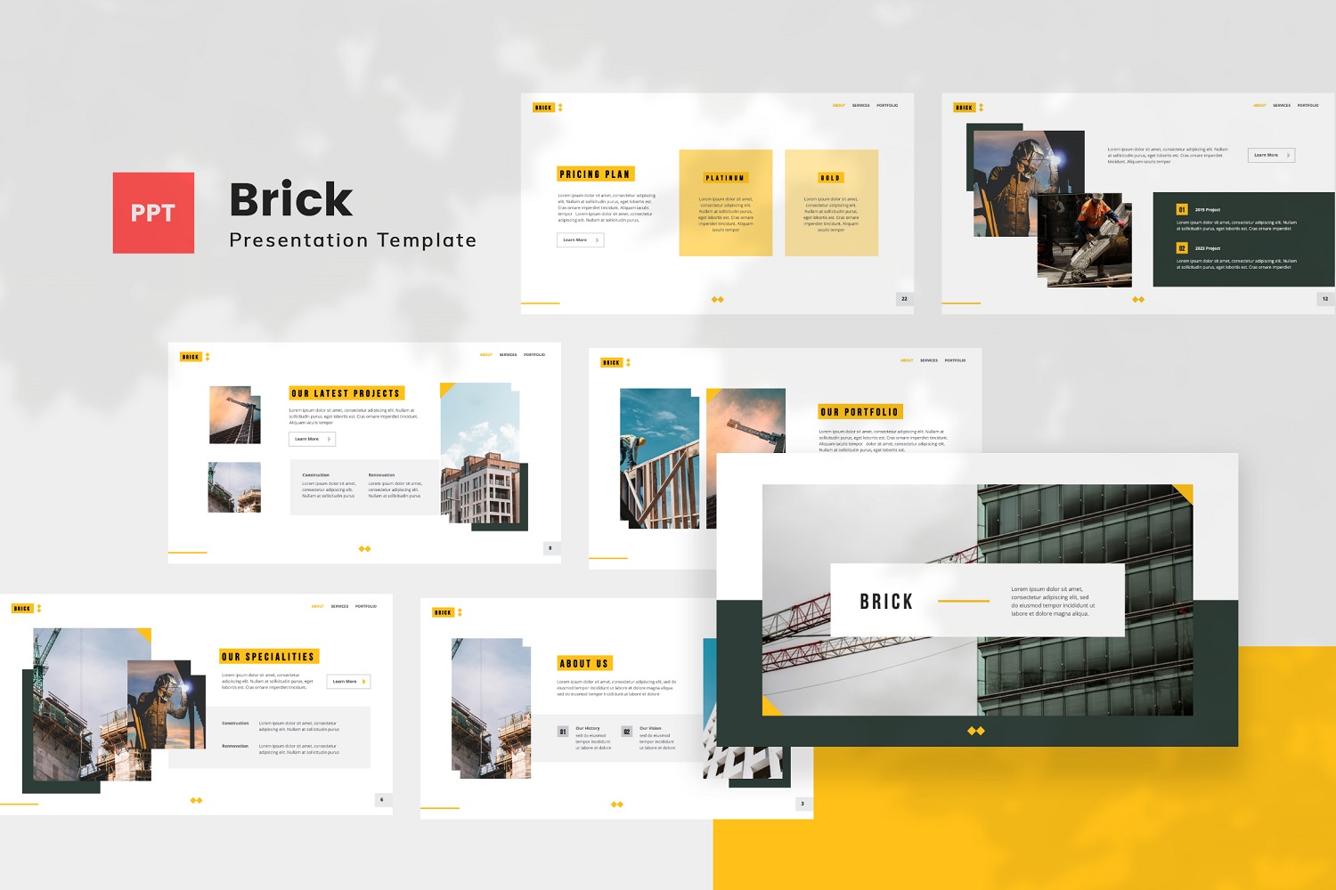 Brick — Construction Powerpoint Template