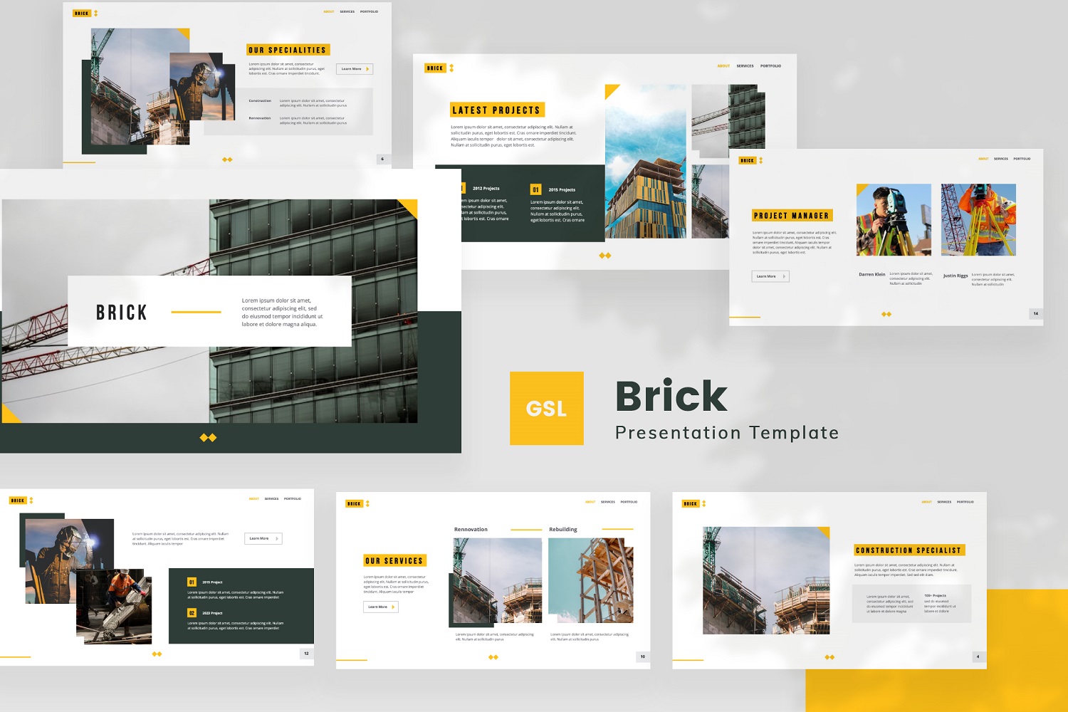 Brick — Construction Google Slides Template