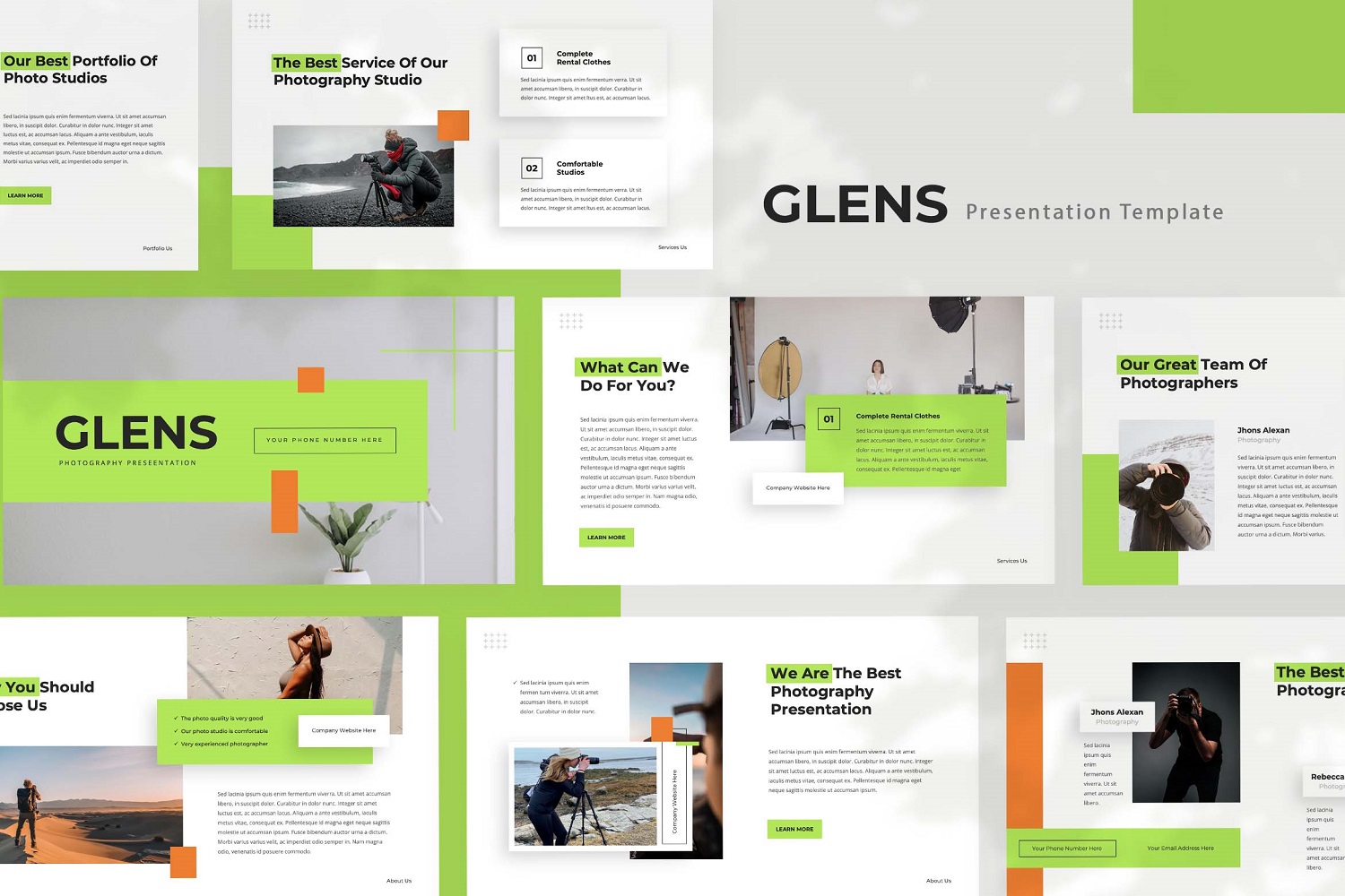 Glens - Photography Google Slides Template