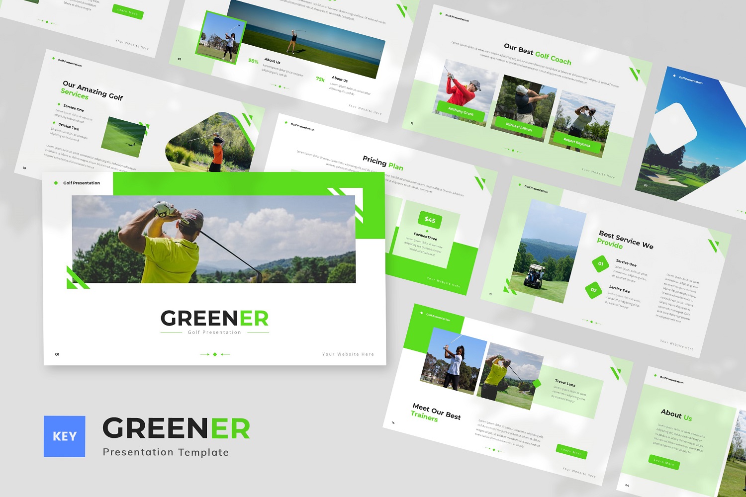 Greener — Golf Keynote Template