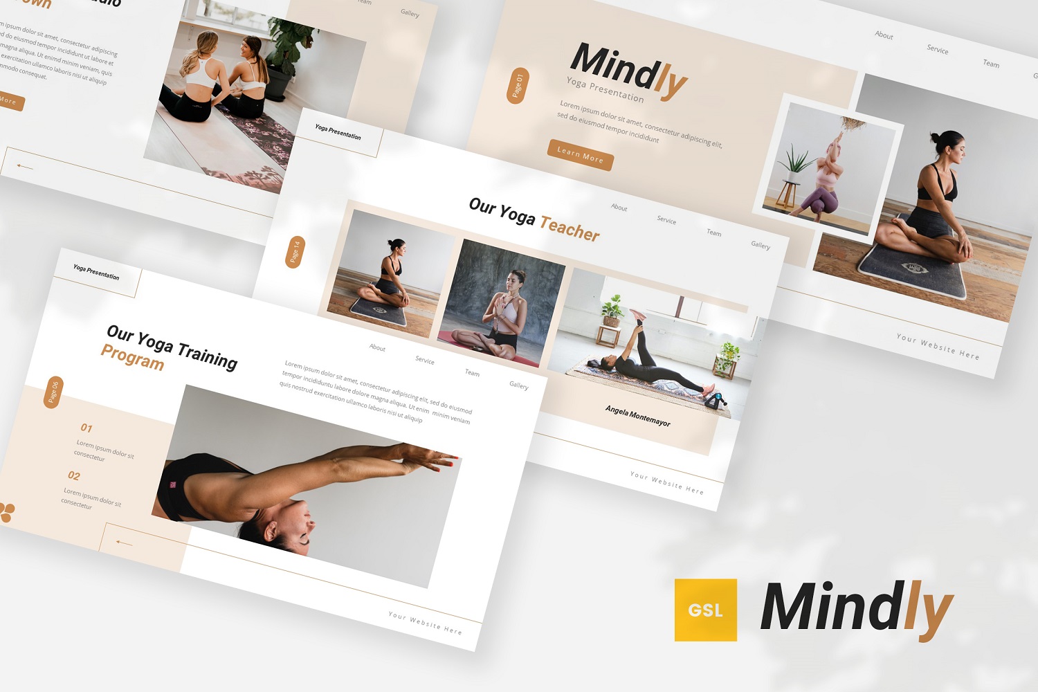 Mindly — Yoga Google Slides Template