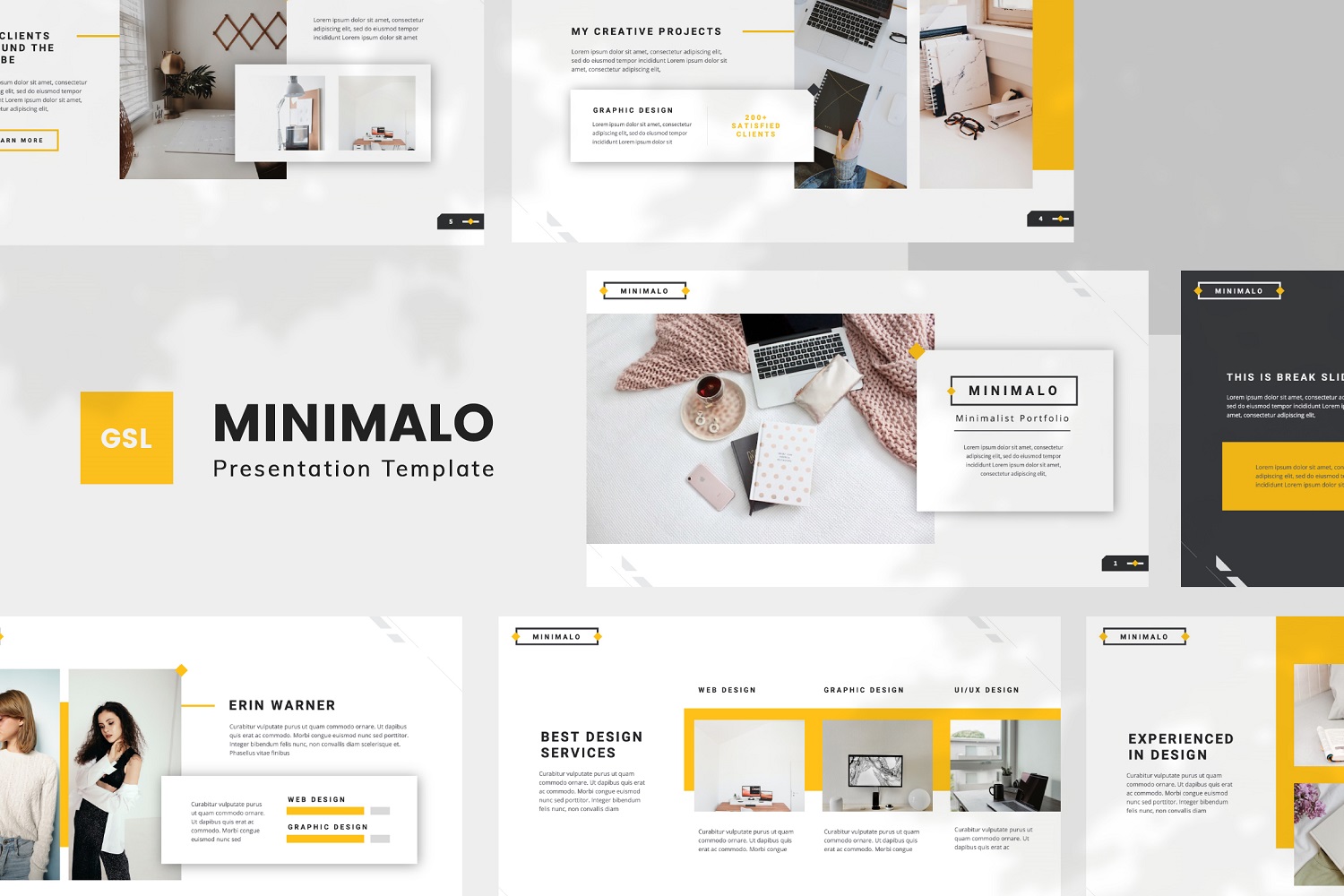 Minimalo — Minimal Portfolio Google Slides Template