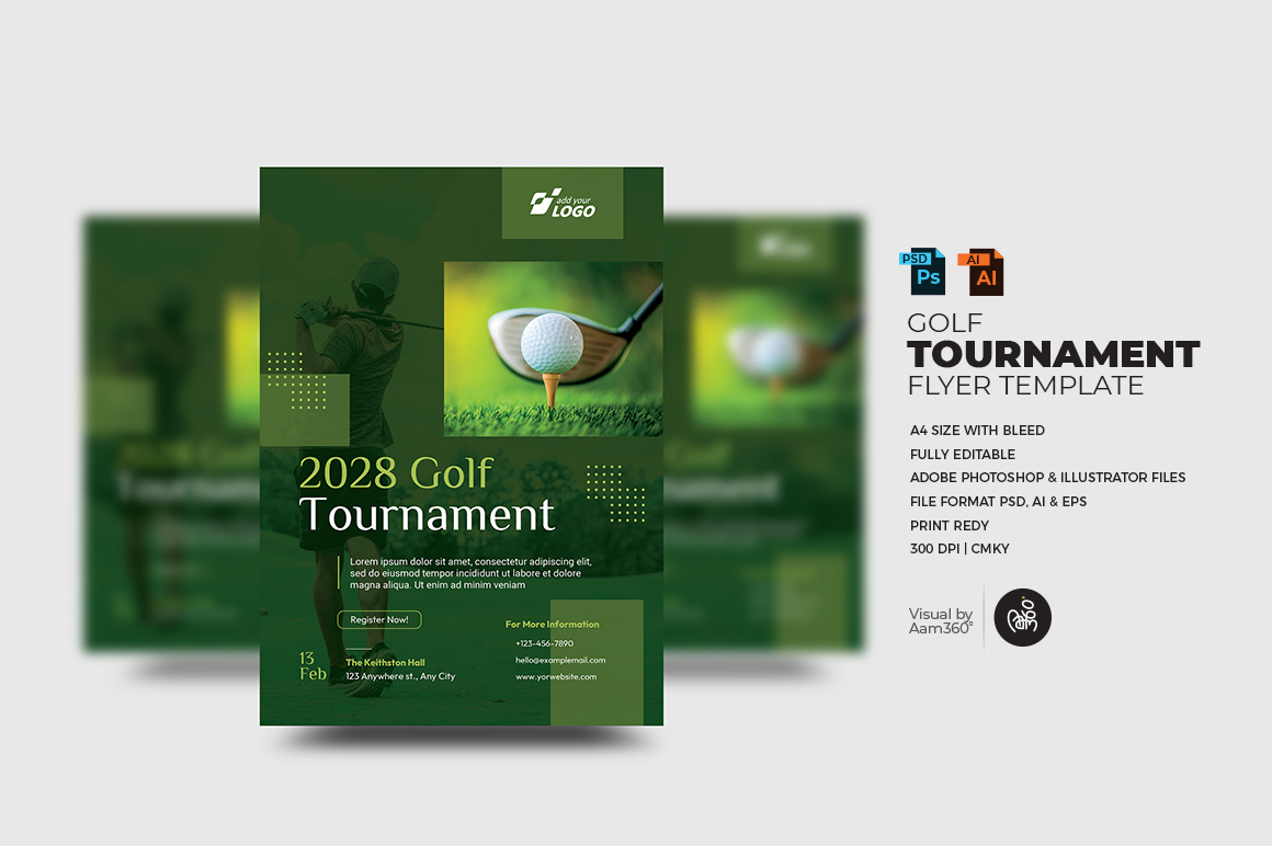 Golf Tournament Flyer Template...