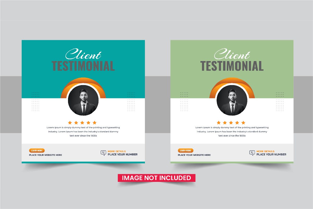 Customer feedback or Review social media post template