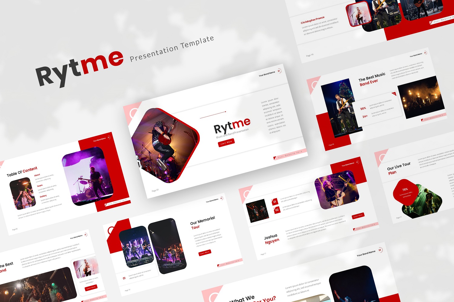 Rytme — Musical Band Google Slides Template