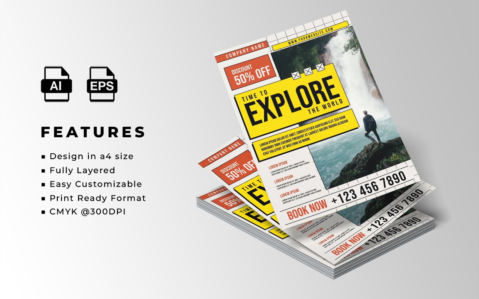 Time Explore The World Flyer Template