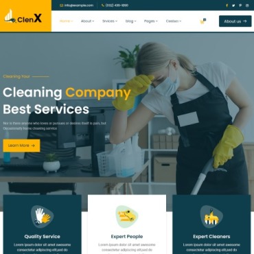 Cleaner Company Responsive Website Templates 351406