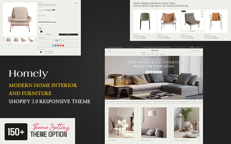 Homely - Modern Home Furniture & Interior Decor Multipurpose Shopify 2.0 Responsive Theme