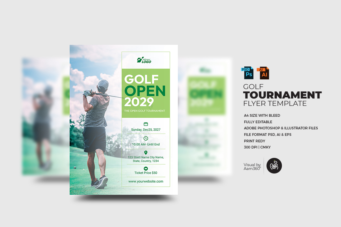 Golf Tournament Flyer Template_