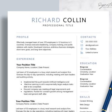 Creative Cv Resume Templates 351501