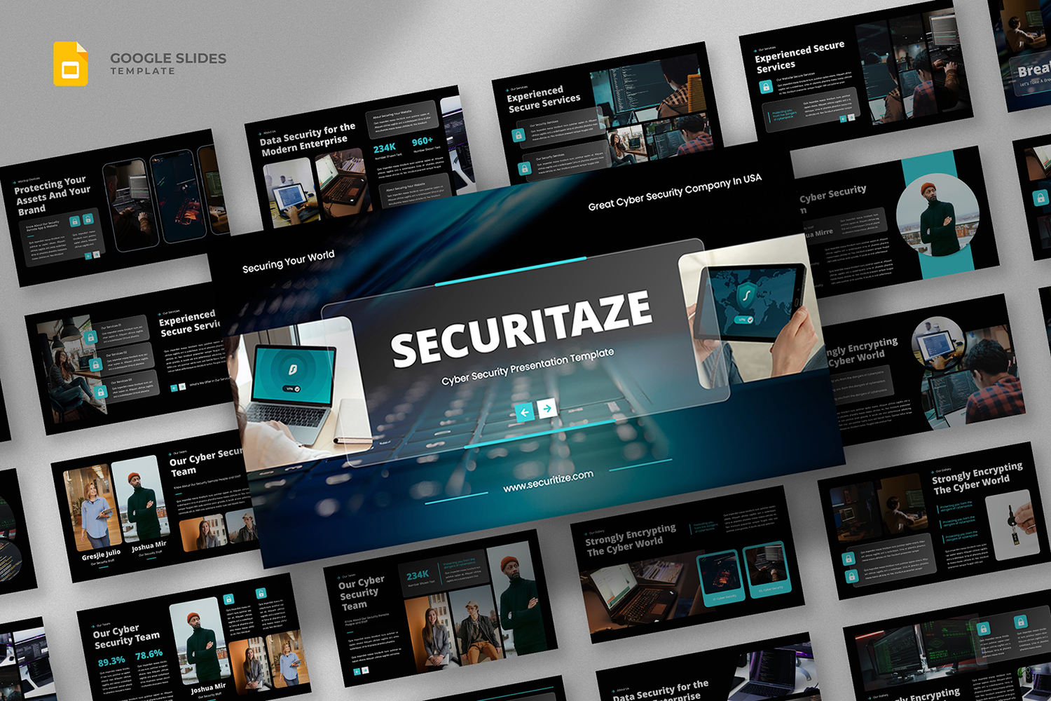 Securitaze - Cyber Security Google Slides Template