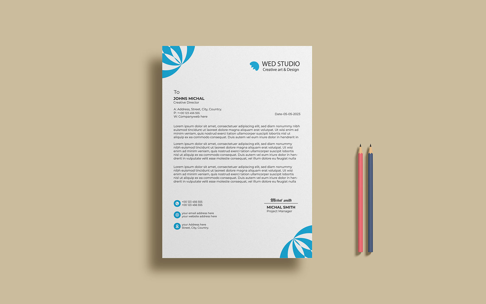 Minimal Design Letterhead Template