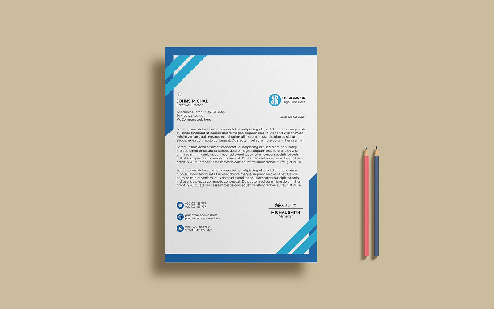 Creative Letterhead Simple Design