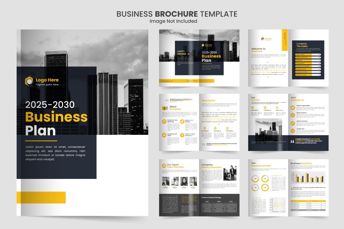 Business plan minimalist brochure template  modern concept and minimalist layout