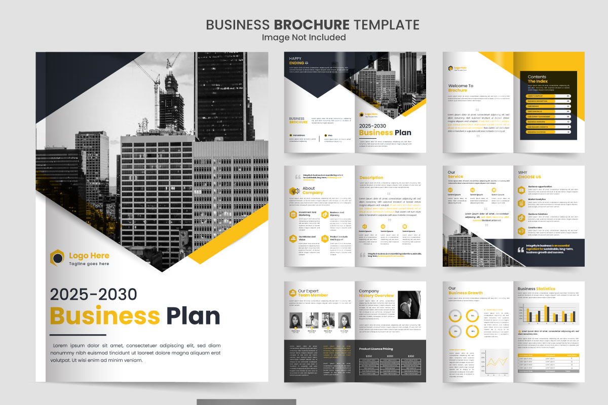 Business plan minimalist brochure template  modern  and minimalist idea