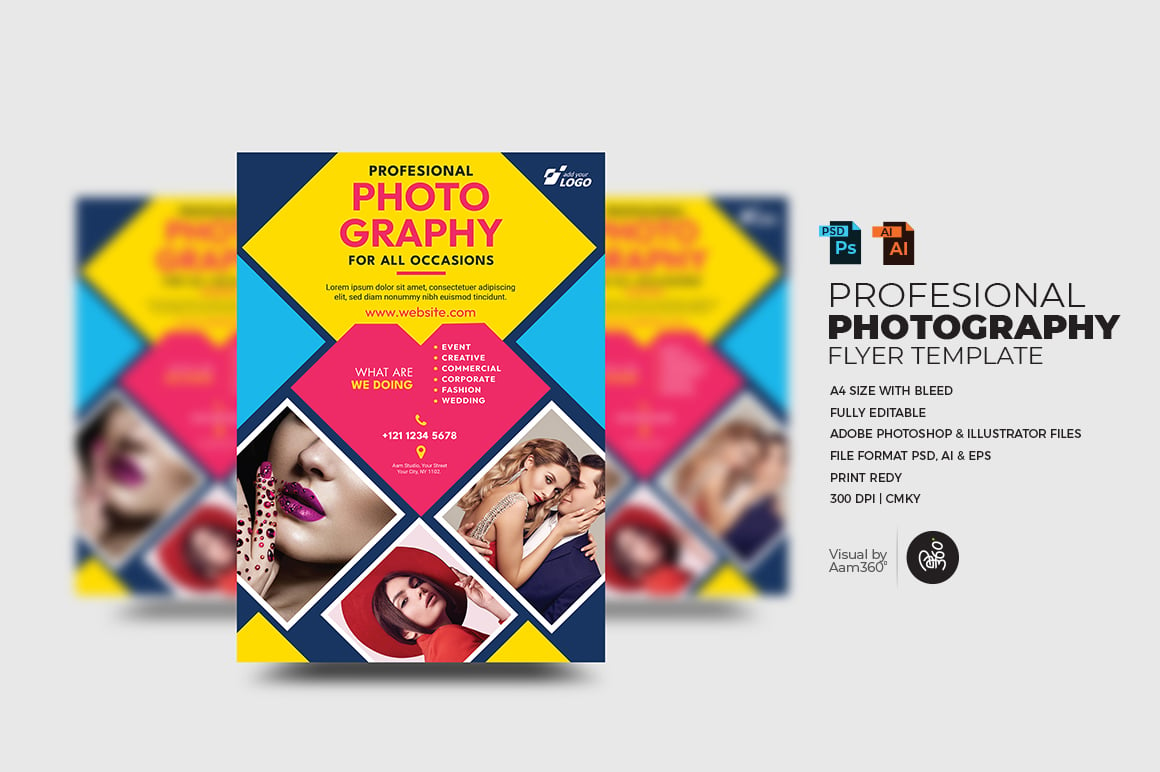 Creative Photography Flyer Template,.