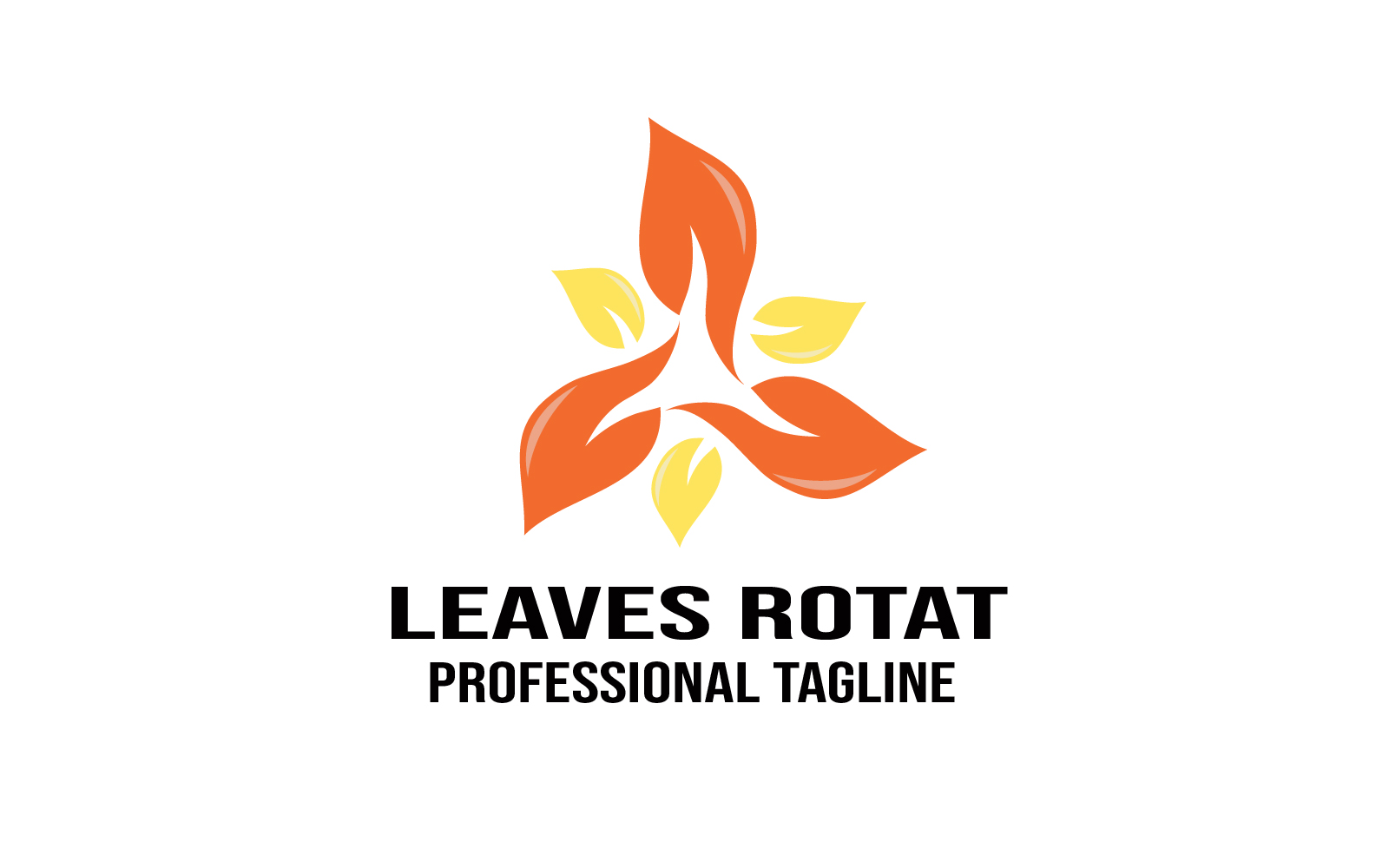 Leaves Rotation Logo Template logo