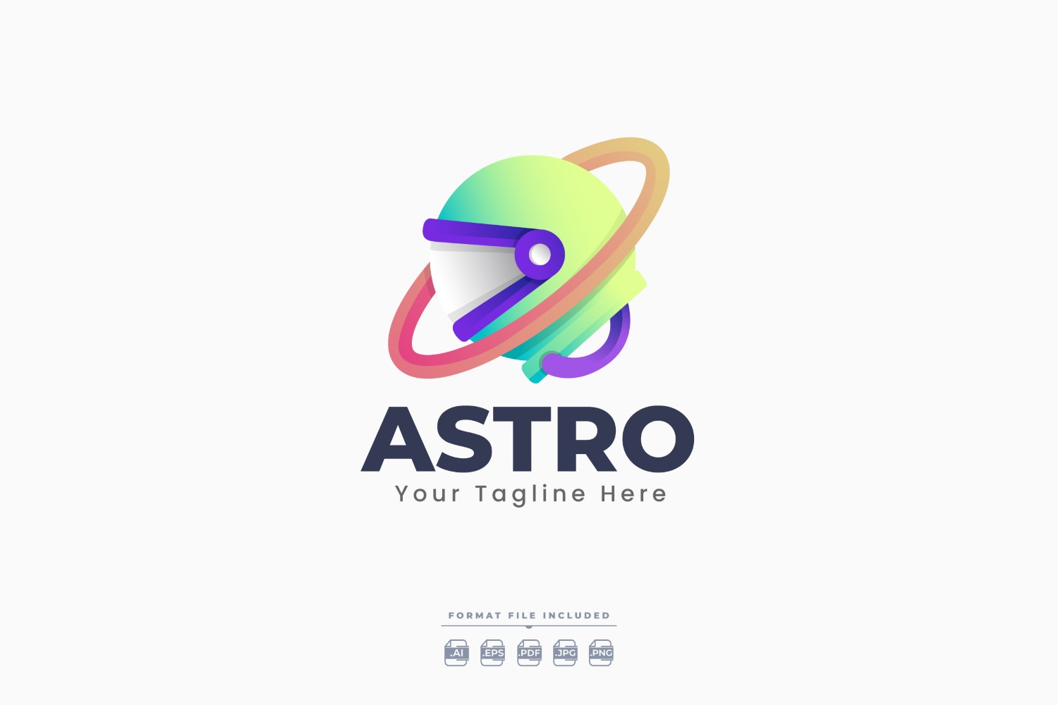 Astronaut Logo Template Design