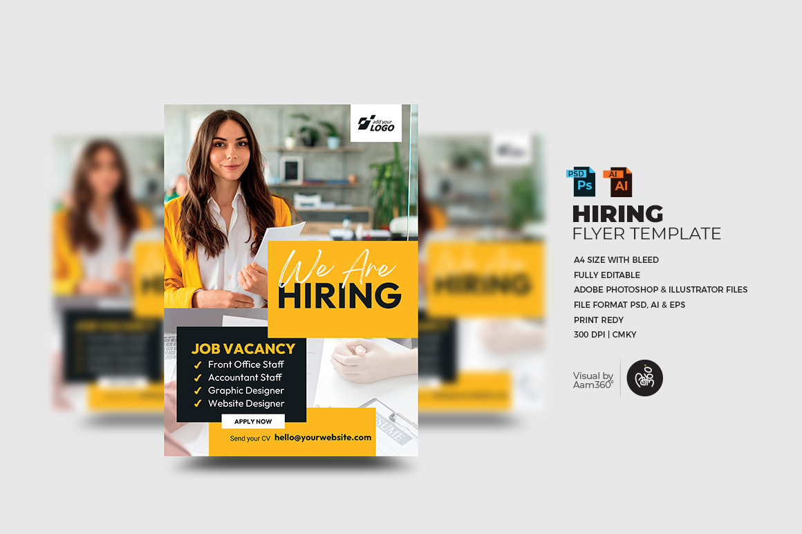 We are Hiring Flyer Template,