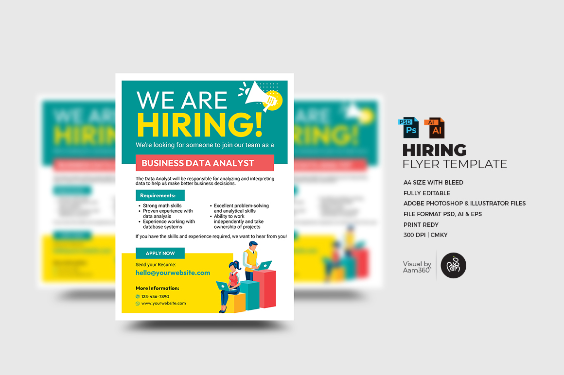 We're Hiring Flyer Template