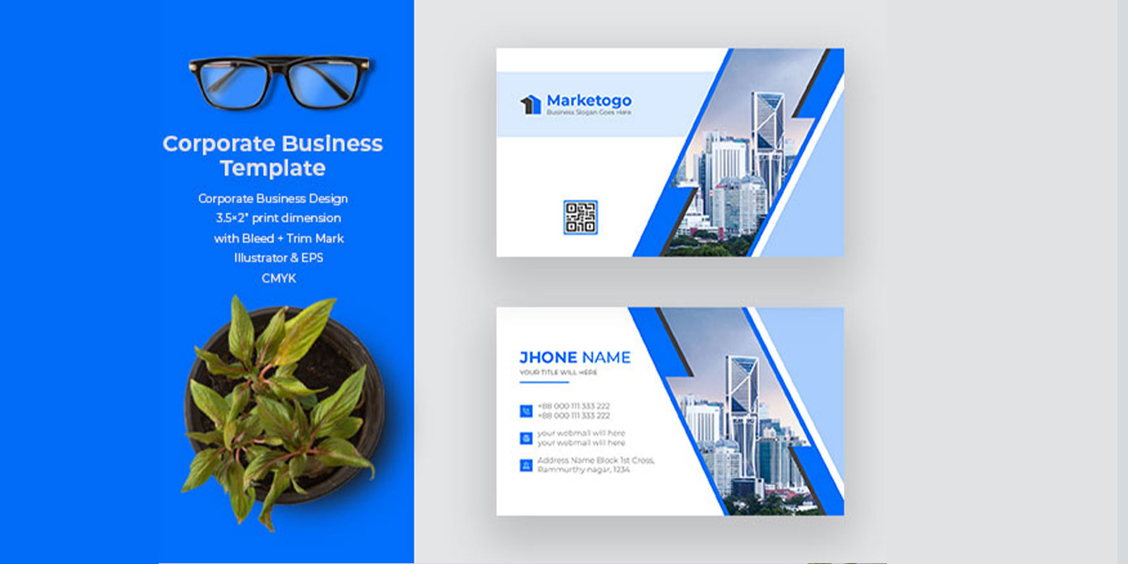 Corporate Minimal business card Template Design