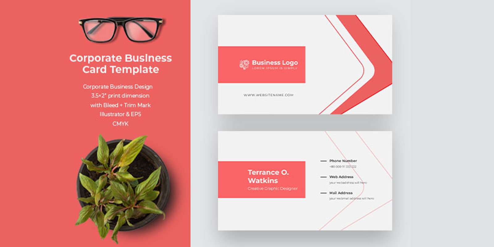 Creative Print Business card vector background Name card template For Corporate Company