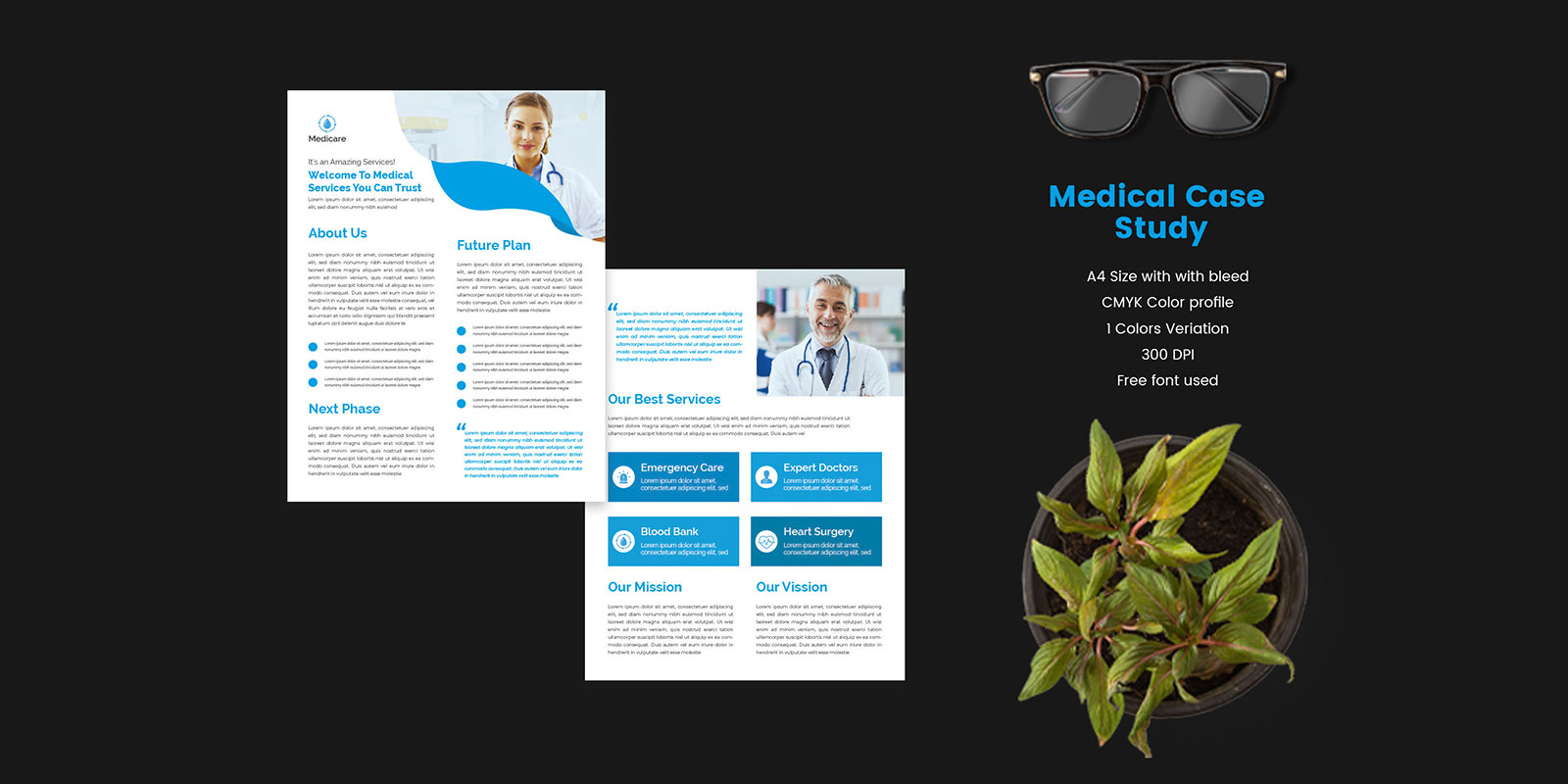 Modern and Clean Caste Study Template Layout