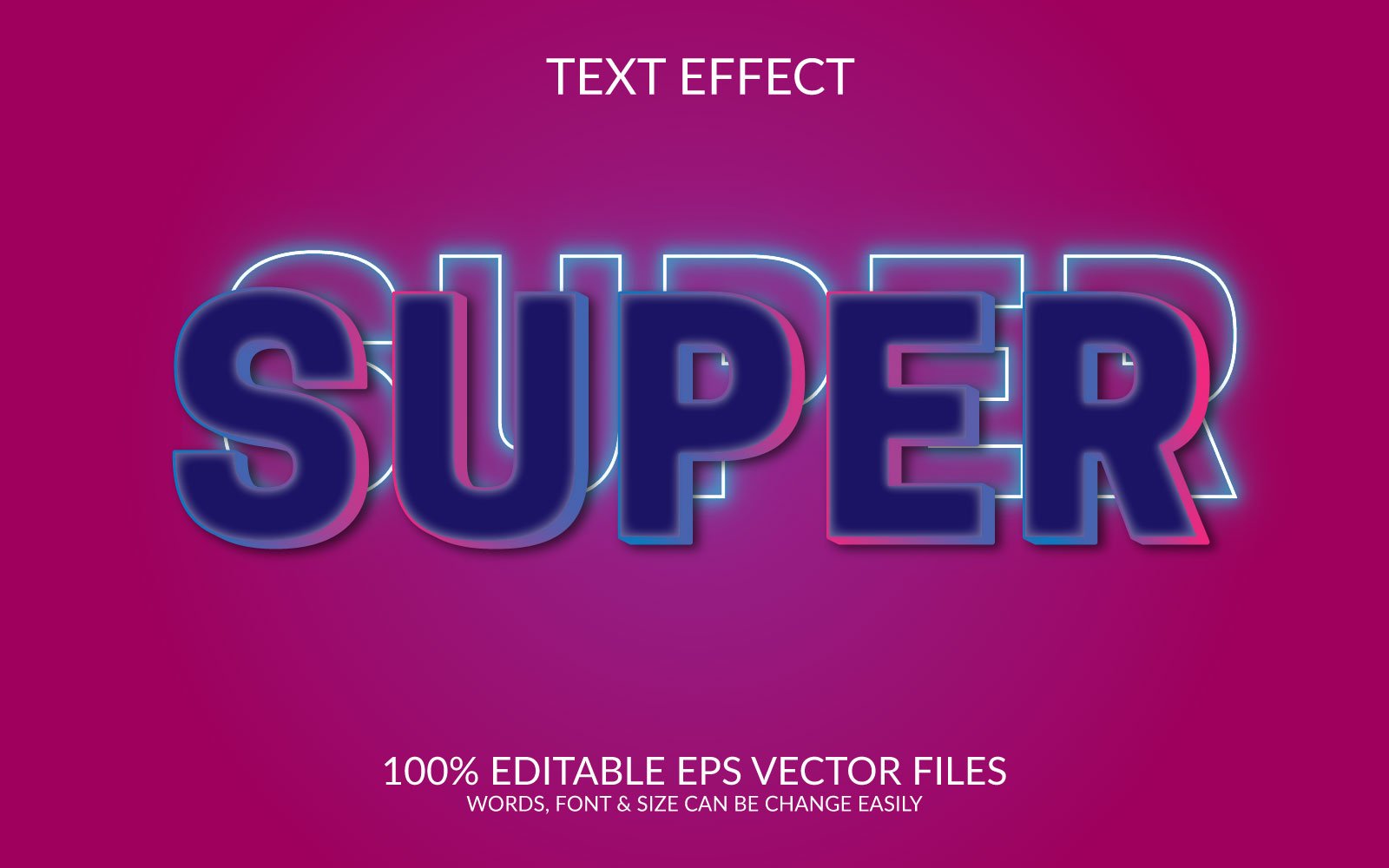 Super  Editable Vector Eps Text Effect Template Design