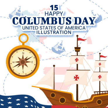 Columbus Day Illustrations Templates 352016