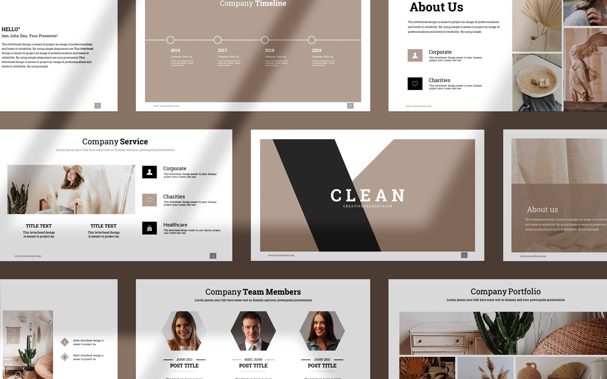 Clean Presentation PowerPoint Template