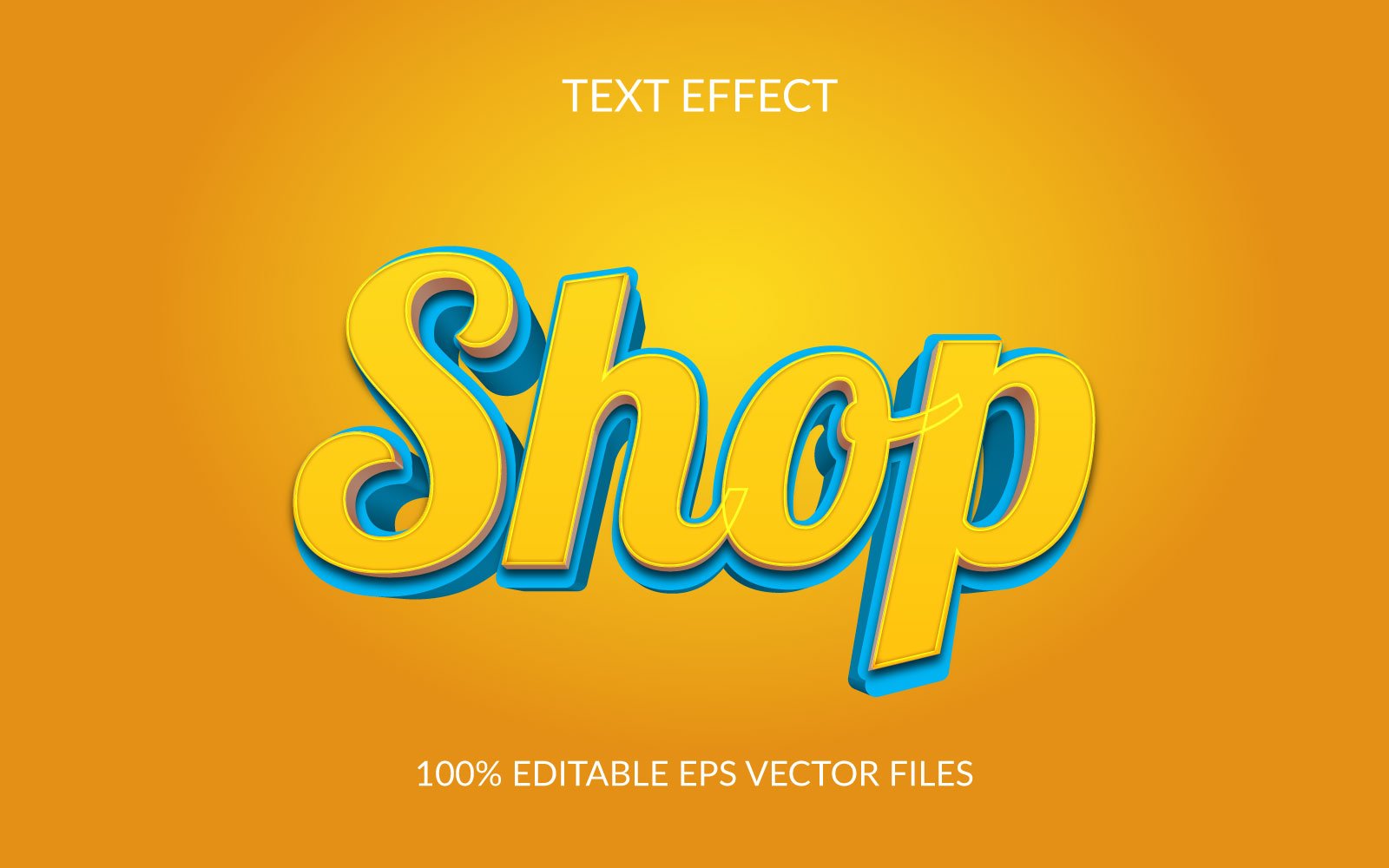 Shop 3D Editable Vector Eps Text Effect Template