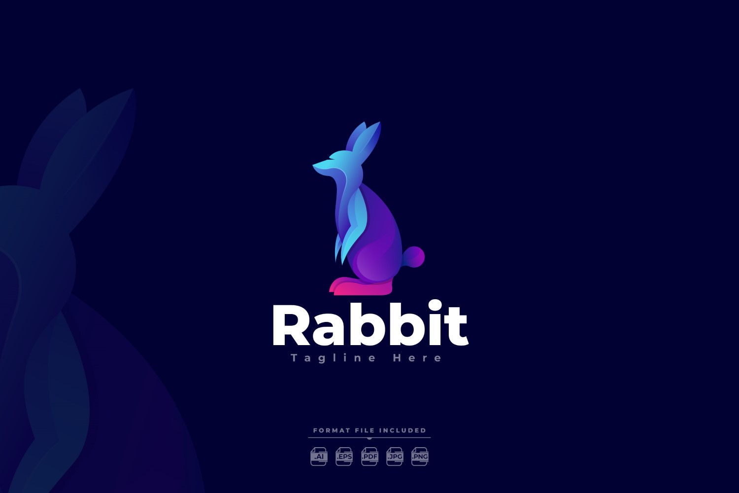 Colorful Rabbit Logo Template Design