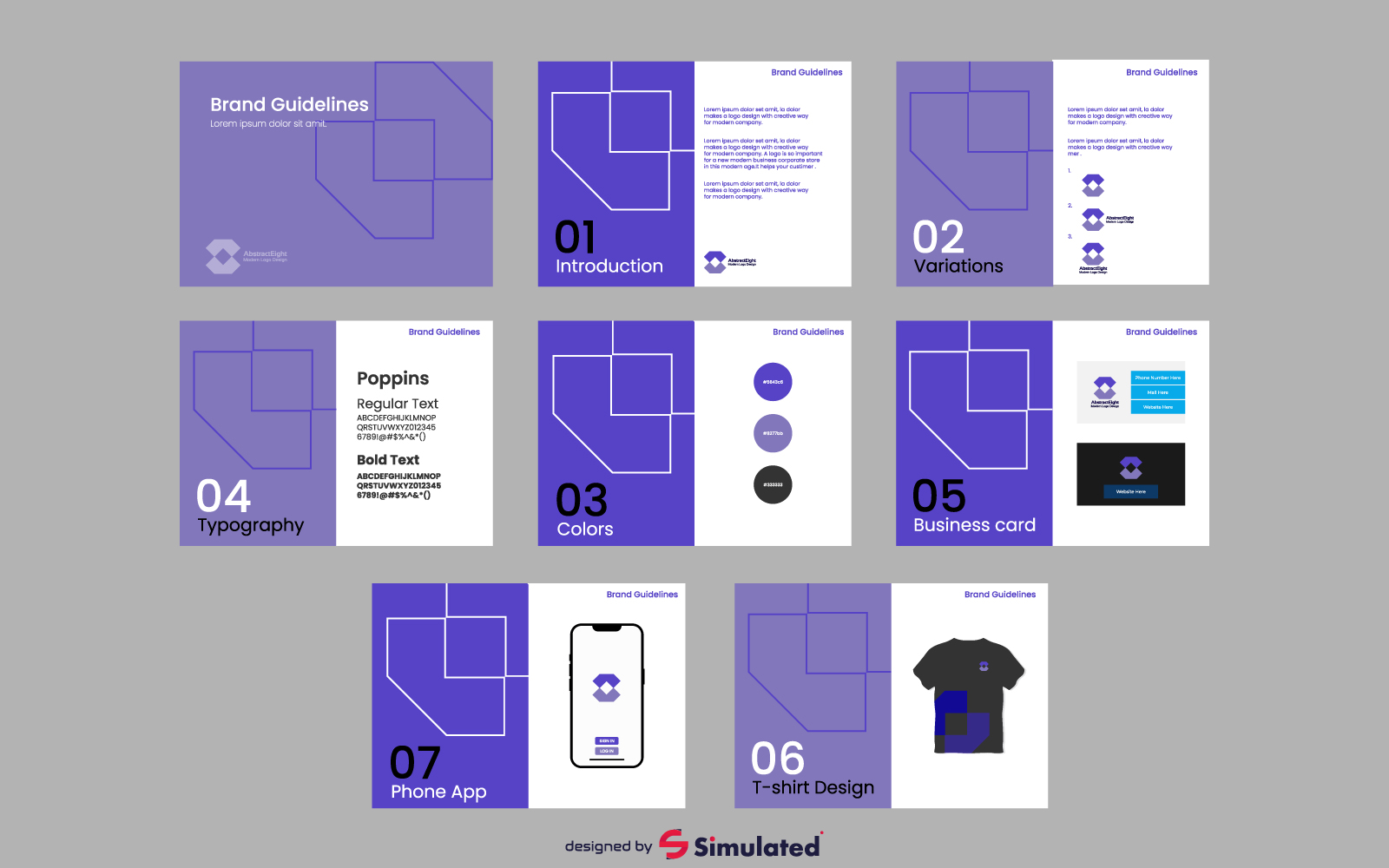 Vector Brand Guideline Templates Design