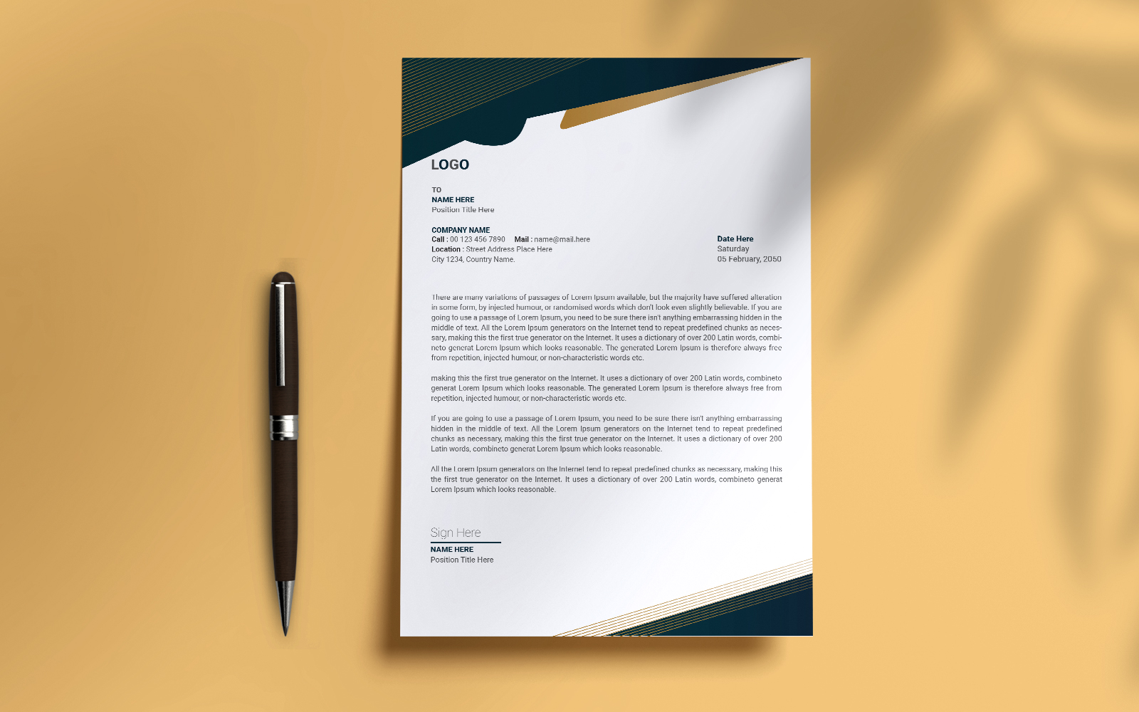 Modern Creative Business Letterhead Template