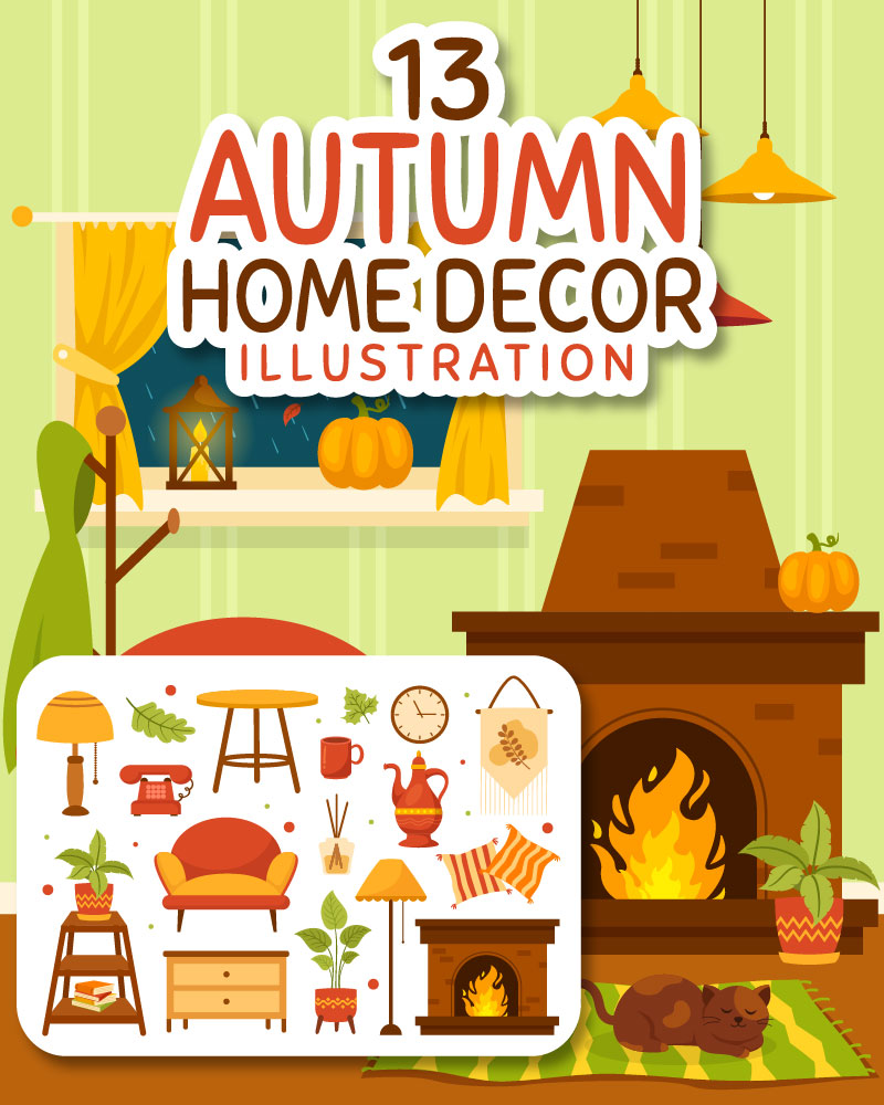 13 Autumn Home Decor Illustration