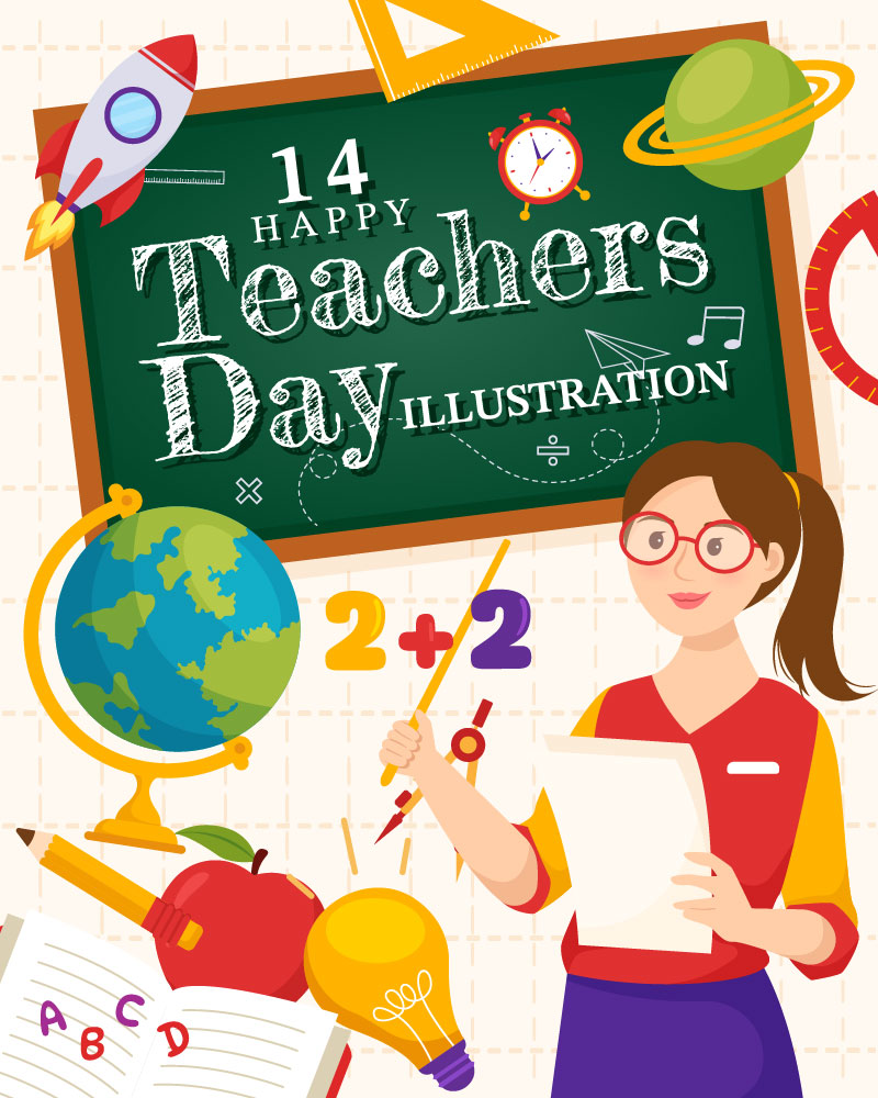 14 Happy Teacher's Day Illustration