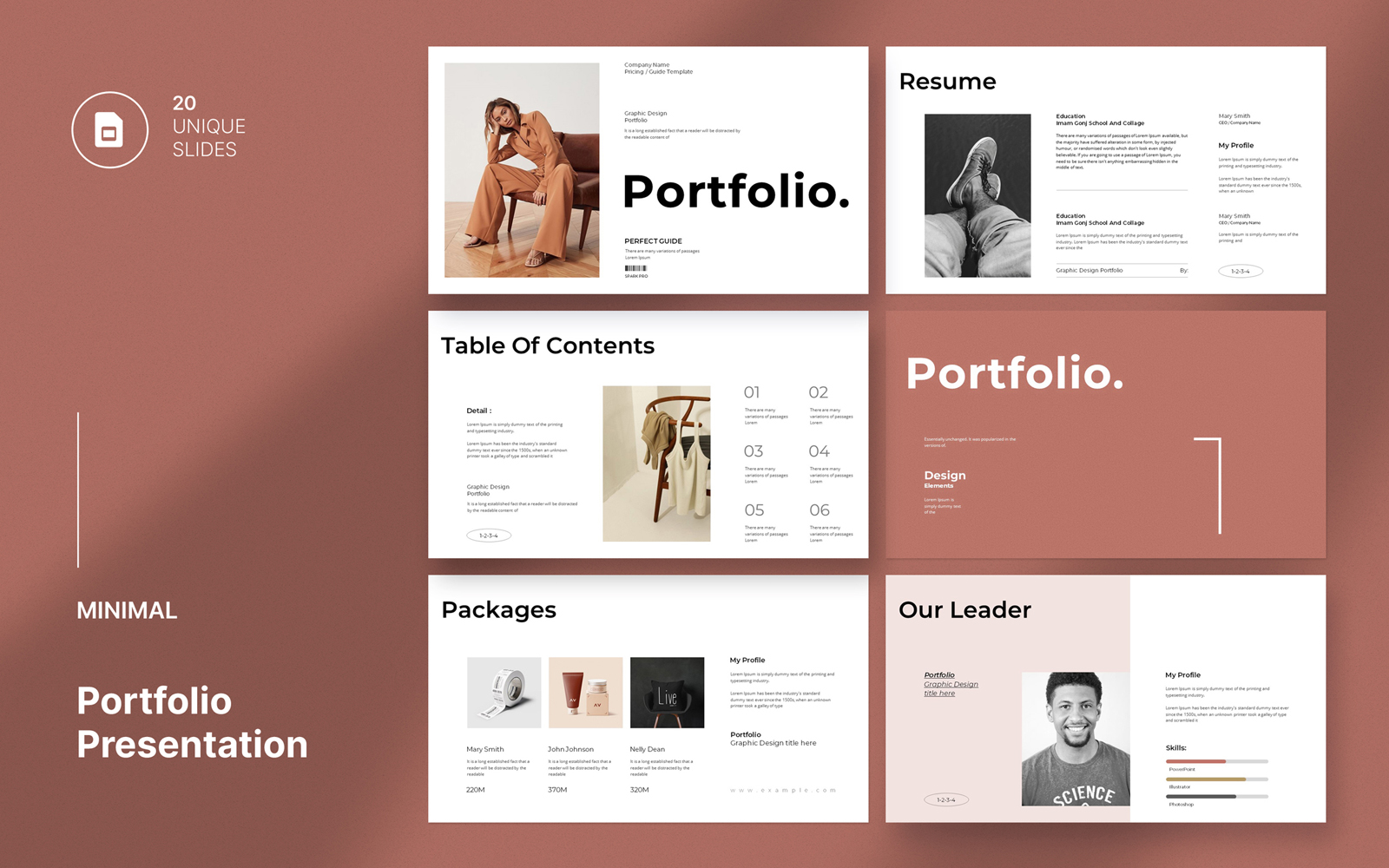 Digital Portfolio Presentation Template Layout
