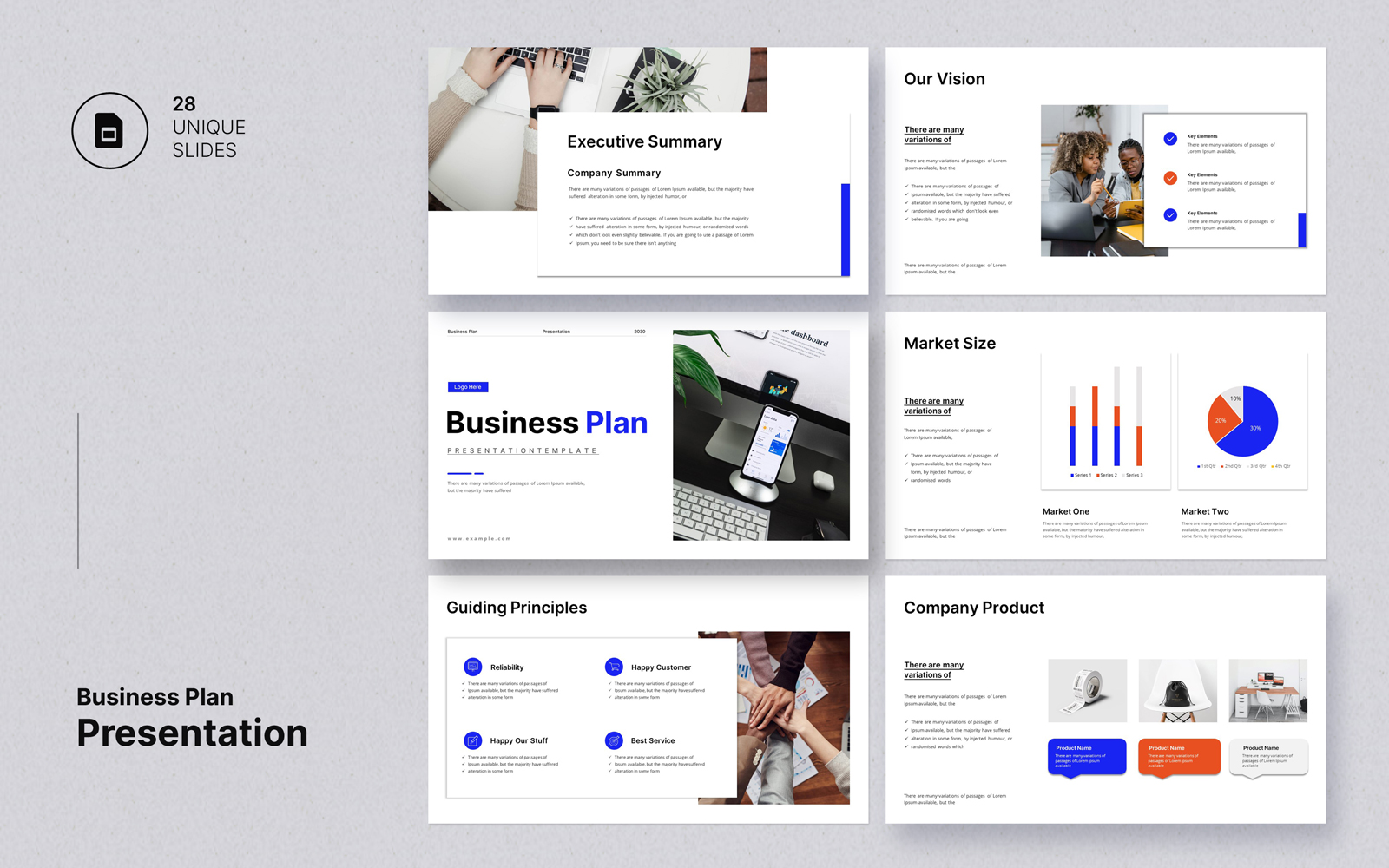 Minimal Corporate Business Plan Presentation Template