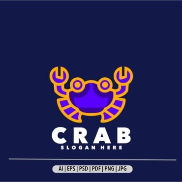 Crab Shellfish Logo Templates 352639