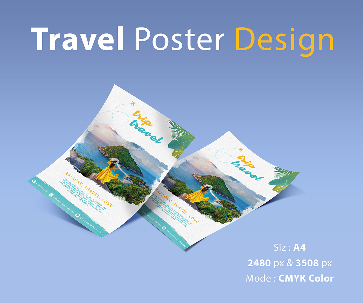 Travel Poster Design Flyers