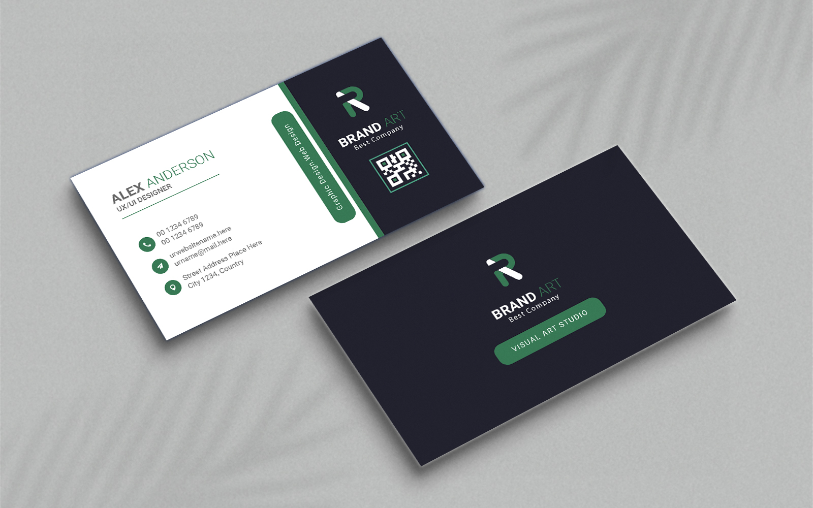 Black Business Card Template Design