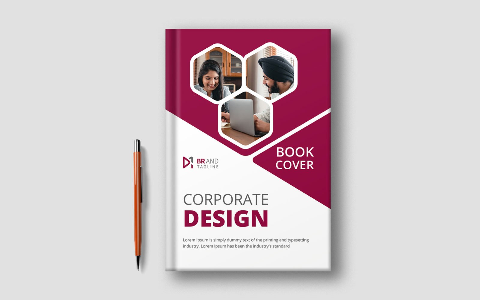 Red book cover template design