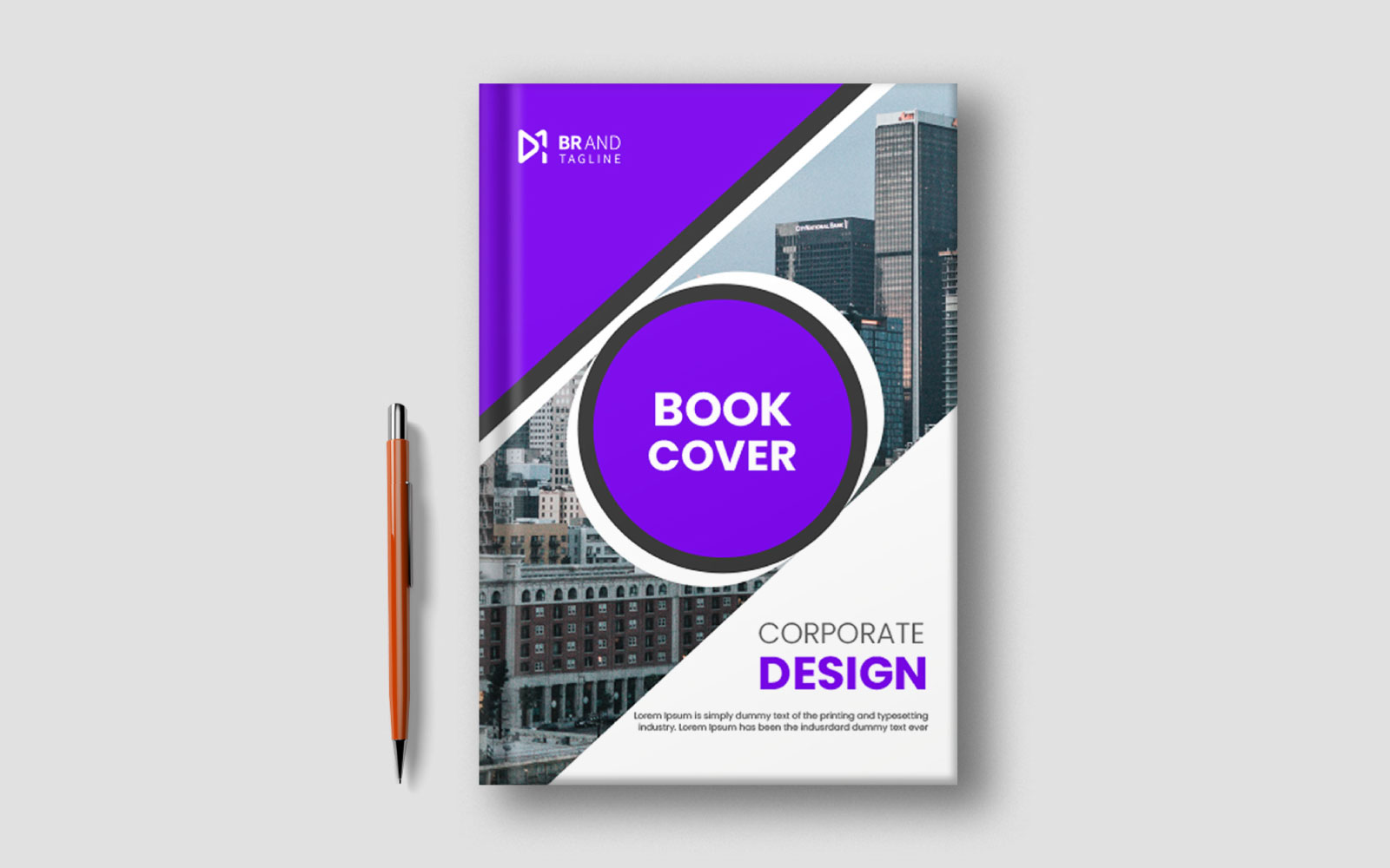 Corporate modern and minimal business book cover template design
