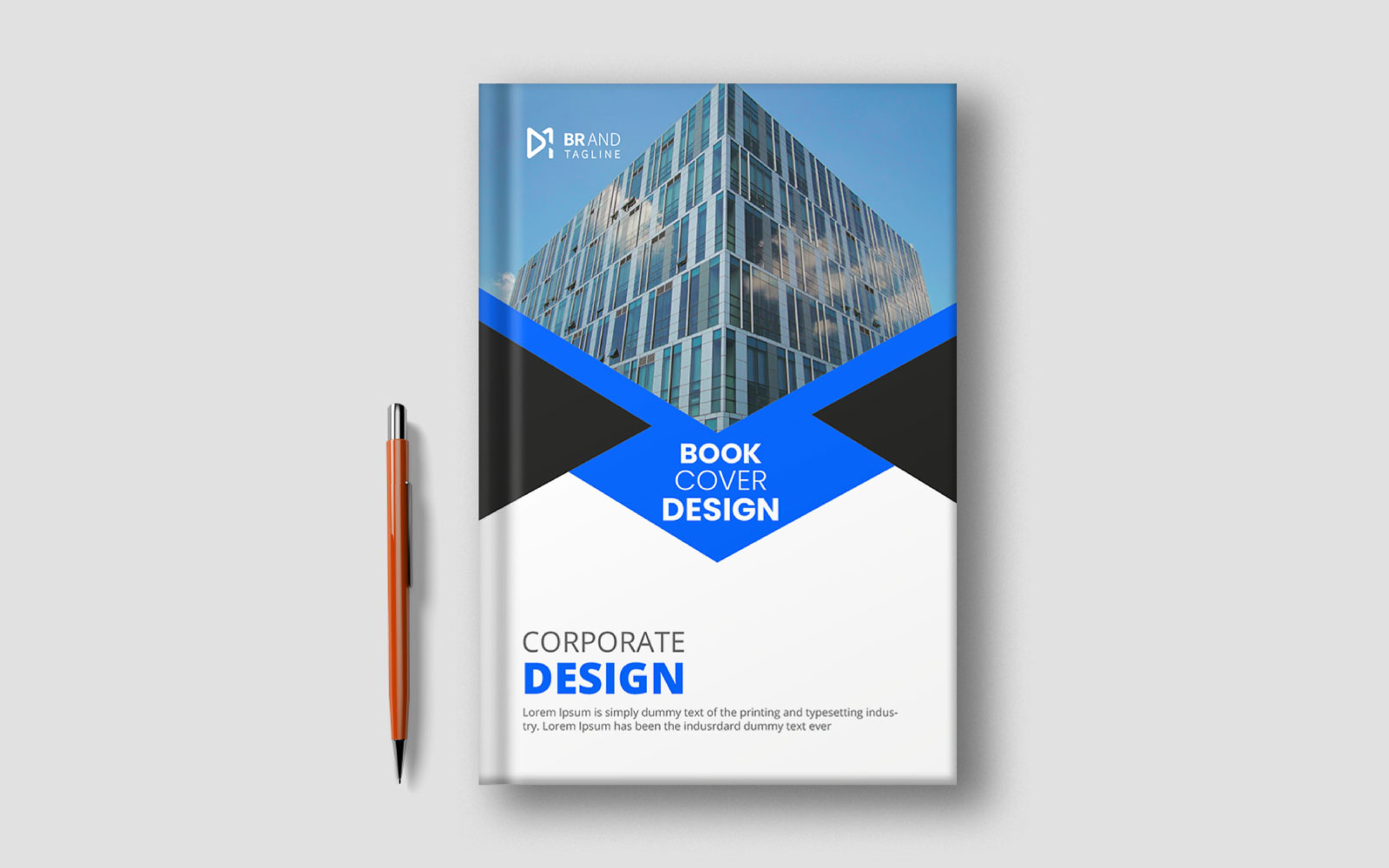 Modern simple corporate book cover design template