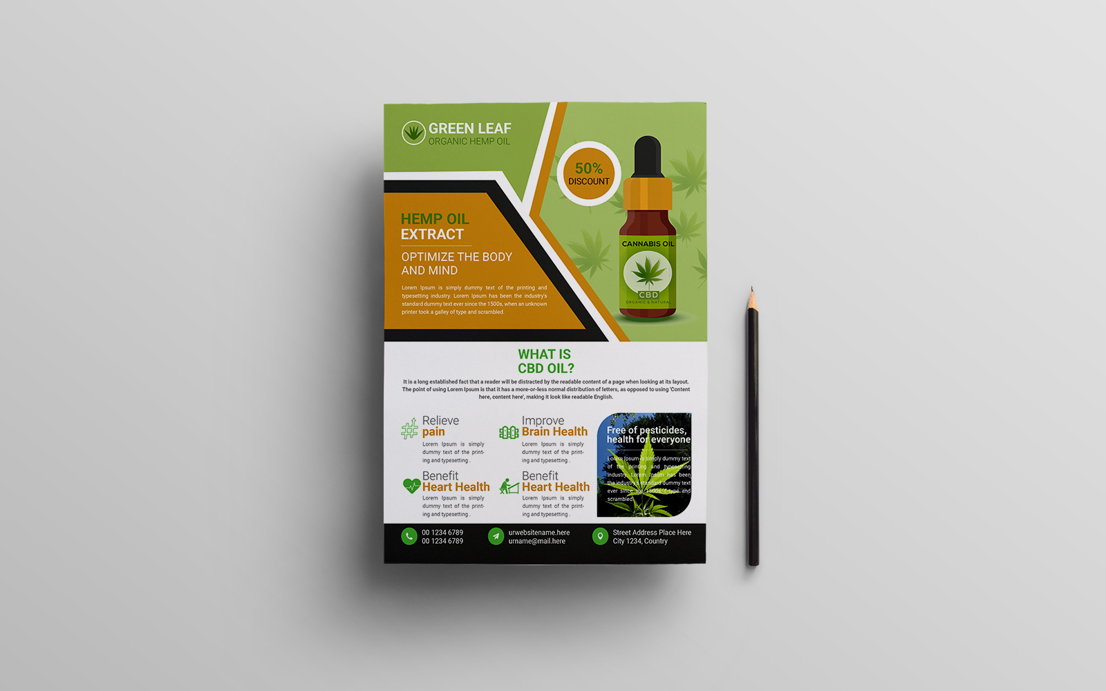 Hemp Flyer Design template