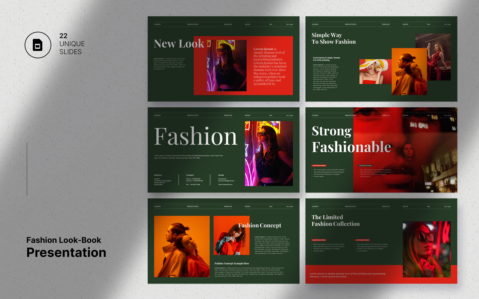 Minimal Fashion Look-Book Presentation Template