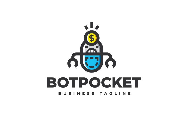 Robot Pocket Logo Template